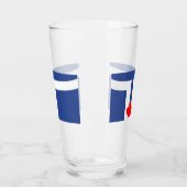 Verre patriotique avec drapeau de Toronto, Canada (Gauche)