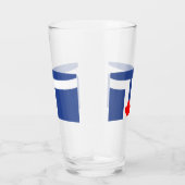 Verre patriotique avec drapeau de Toronto, Canada (Droite)