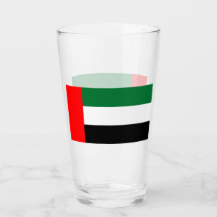 Verre patriotique avec drapeau des Émirats arabes