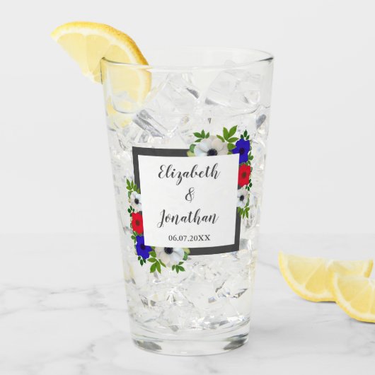 Verre Patriotique Panda Anemone Mariage (Devant glace)