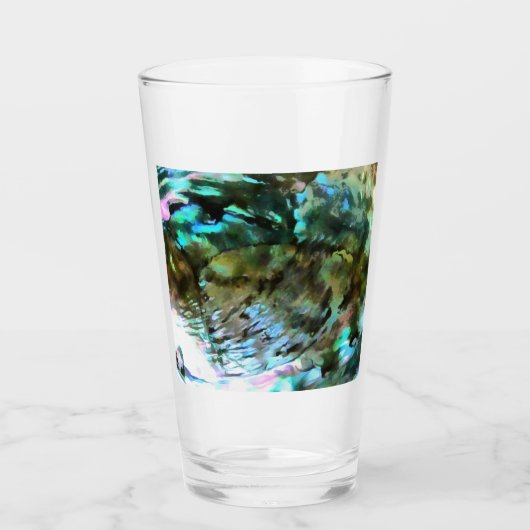 Verre Paua Black Abalone Shell couleurs arc-en-ciel (Devant)