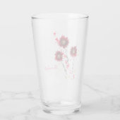 Verre Pavot rouge fouetté sauvage avec écriture de tige (Dos)