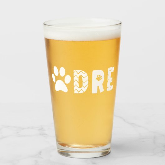 Verre Pawdre Chien Papa Nouveau Chien Propriétaire Cadea (Devant (rempli))