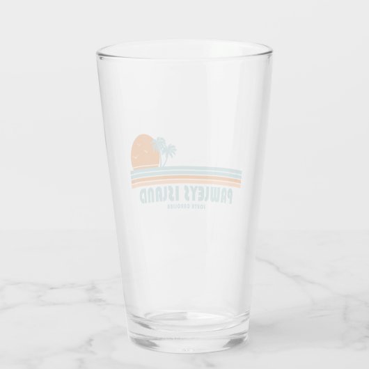 Verre Pawleys Island Caroline du Sud Sun Palm Trees (Dos)