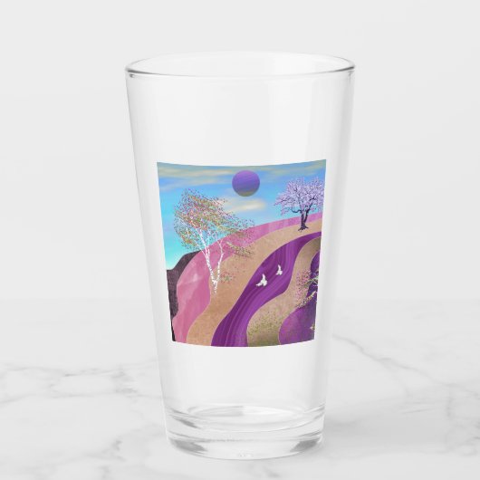 Verre Paysage de floraison printanière (Devant)