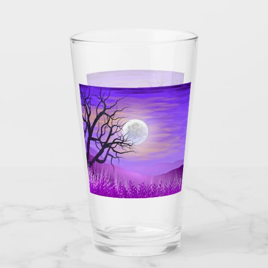 Verre Paysage naturel avec Arrière - plan pourpre (Devant)