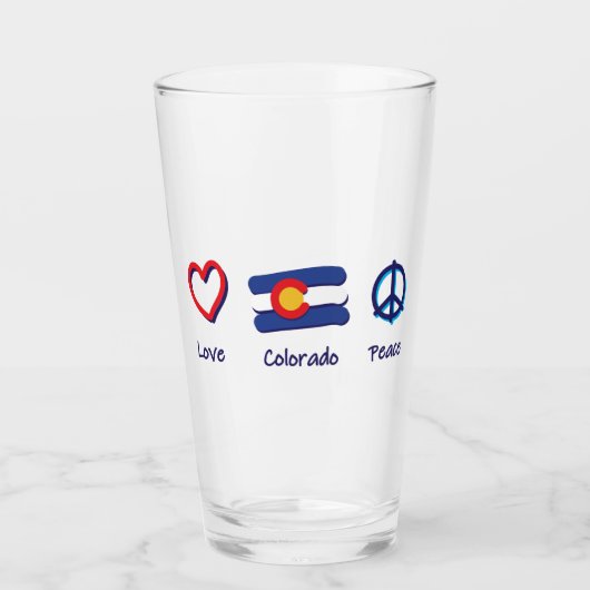 Verre Peace Love Colorado (Devant)