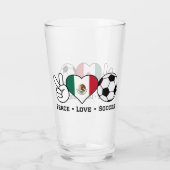 Verre Peace Love de soccer (Dos)
