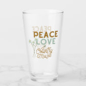 Verre Peace Love et Country Music (Dos)