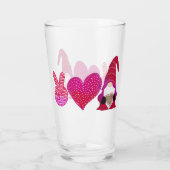 Verre Peace Love Gnome | Sublimation de la Saint Valenti (Dos)