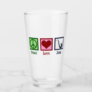 Verre Peace Love Jazz Music Saxophone