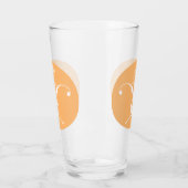 Verre Peach Retro White Flourd Rose (Gauche)