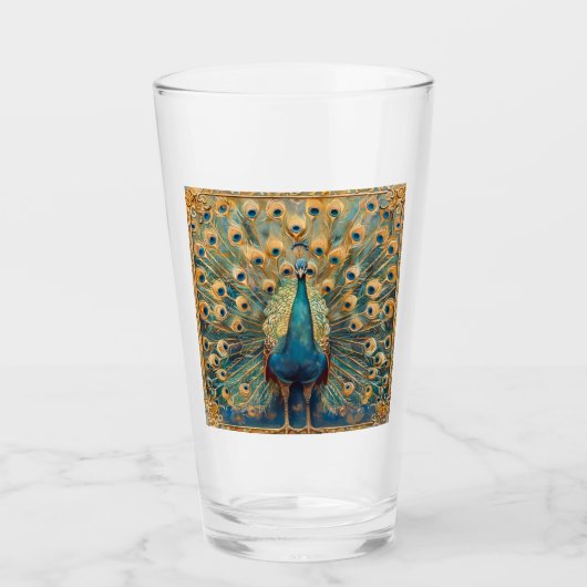 Verre Peacock Art Nouveau (Devant)