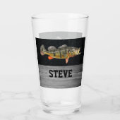 Verre Peacock Basse Pêche Bière Pêcheur Pêcheur pêcheurs (Dos)