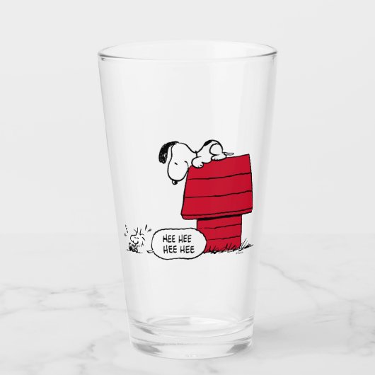 Verre PEANUTS | Motif rouge et noir (Devant)