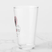 Verre PEANUTS | Motif rouge et noir (Gauche)