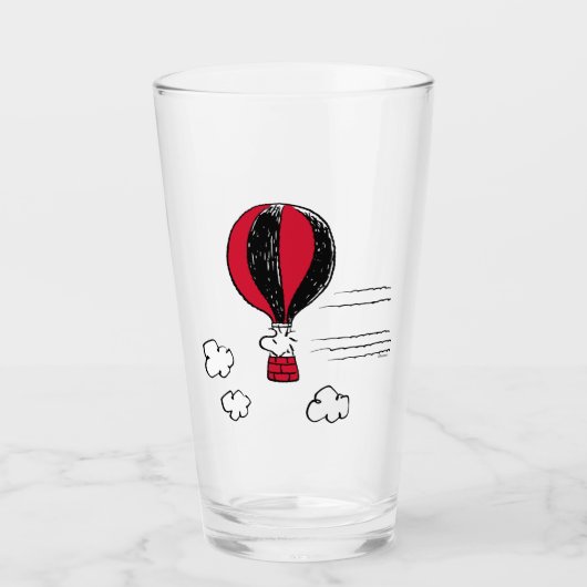 Verre PEANUTS | Motif rouge et noir (Devant)