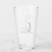 Verre PEANUTS | Motif rouge et noir (Dos)
