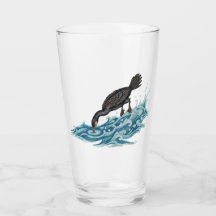 Pêche au cormoran dans les vagues