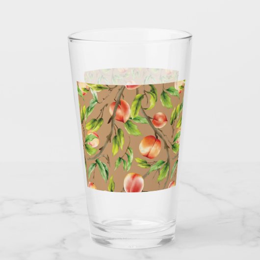 Verre Pêche sur l'arbre (Devant)