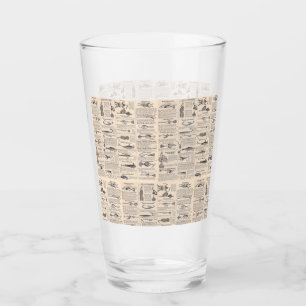 Verre Pêche vintage leures : pêcheur d'antiquité des ann