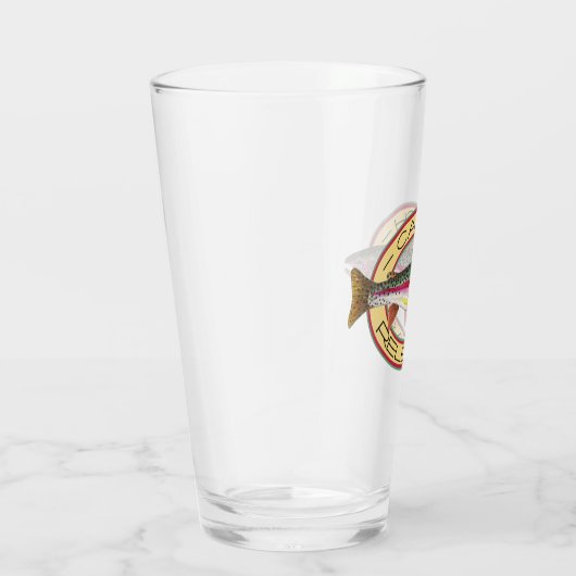 Verre Pêcheur de truite arc-en-ciel capturée et relâchée (Droite)