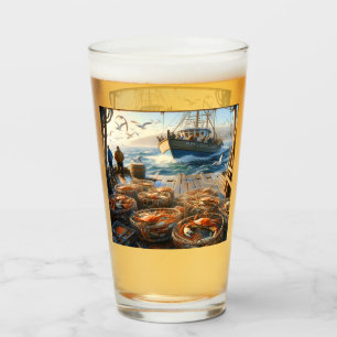 Verre Pêcheurs à la Twilight ramassant des crabes