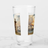 Verre Peinture d'aquarelle côtière du phare (Droite)