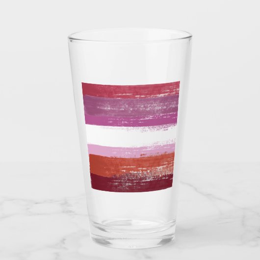 Verre Peinture de fierté lesbienne (Devant)