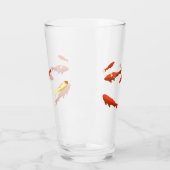 Verre Peinture de poissons rouges (Gauche)
