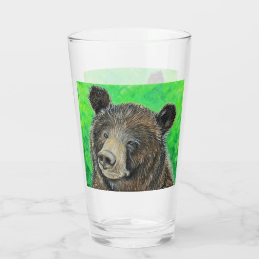 Verre Peinture d'ours Brown réfléchie (Dos)
