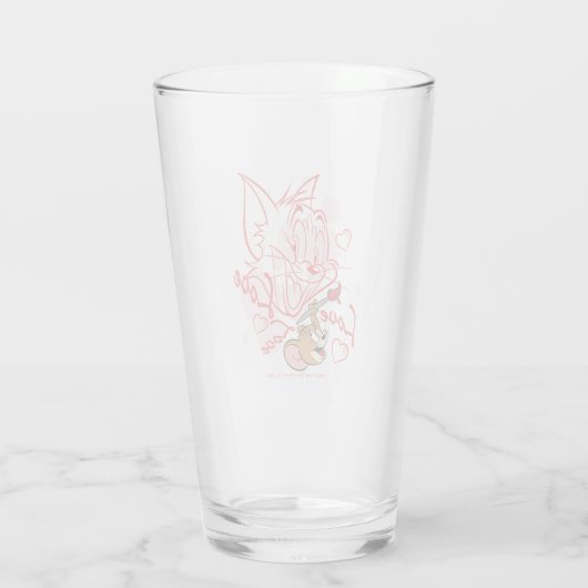 Verre Peinture Tom & Jerry Valentine (Dos)