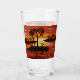 Verre Peintures DG Reflet du coucher de soleil