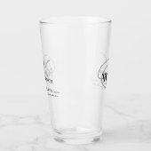 Verre Père De Groom Cadeau Moderne Monogramme Nom Bière (Gauche)