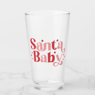 Verre Père Noël Baby - Typographie de Noël rétro