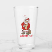 Verre Père Noël lisant (Dos)