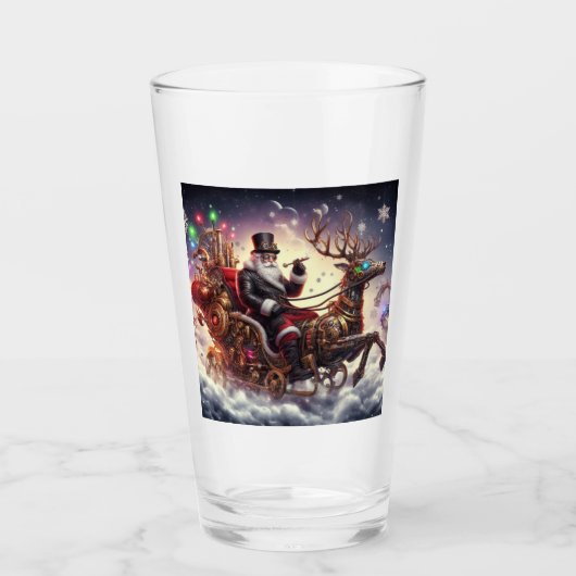 Verre Père Noël/Reindeer steampunk Noël/hiver (Devant)