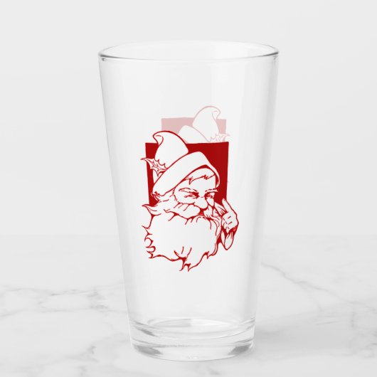 Verre Père Noël vintage (Devant)