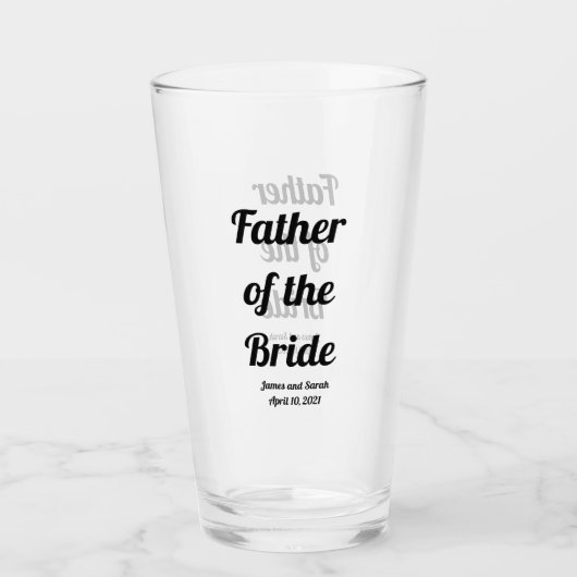 Verre Père personnalisé de la mariée (Devant)