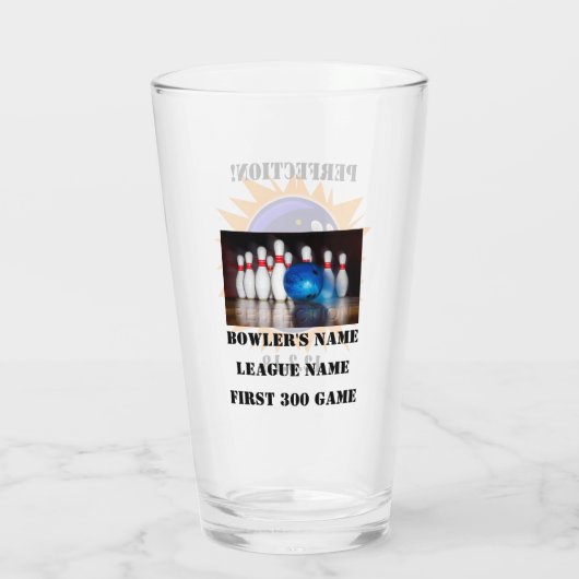 Verre Perfection, Bowling 300 Jeu, Pint (Dos)