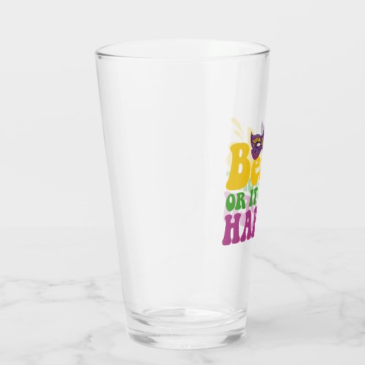 Verre Perles ou ça n'est pas arrivé drôle Mardi Gras Cad (Droite)