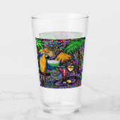 Verre Perroquet de fête sur la plage (Devant)