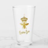 Verre Personalisé QUEEN BEE Gold Crown Tall Glass (Devant)