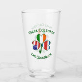 Verre Personalized Costa Rican Irish American Shamrock (Dos)