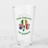 Verre Personalized Costa Rican Irish American Shamrock (Devant)