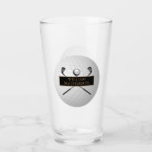 Verre Personalized Gold and Black Golf Ball Classic (Devant)