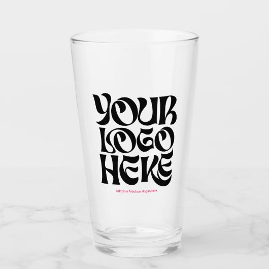 Verre Personalized Logo and Text Beer Glasses (Devant)