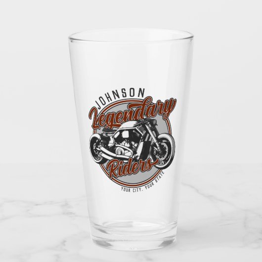 Verre Personalized Motorcycle Legendary Rider Biker (Devant)