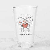 Verre Personalized Valentine’s Couple Matching Glass Cup (Dos)