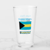 Verre Personnalisation bahaméenne du drapeau bleu (Devant)